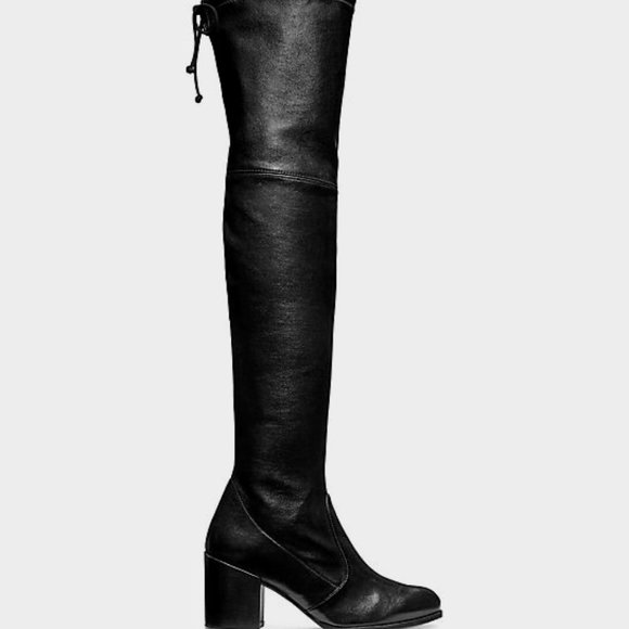Stuart Weitzman Shoes - Stuart Weitzman Tieland - leather, stretch, over-the-knee boot. Sz 9